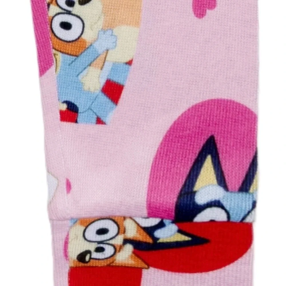 Bluey‎ Bingo Girls Pink Heart Love Snug Fit Ribbed Pajama Set 2-Piece New